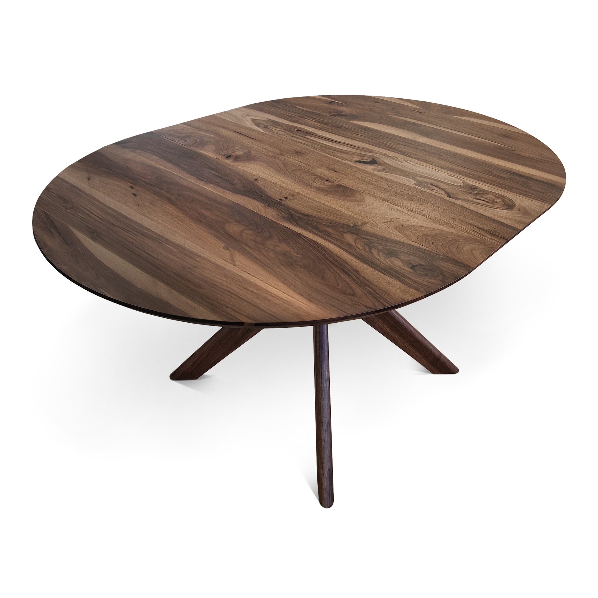 Bibi Extendable Round Dining Table in Solid Walnut