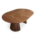 Vivien Extendable Round Dining Table in Chocolate Oak S10Home