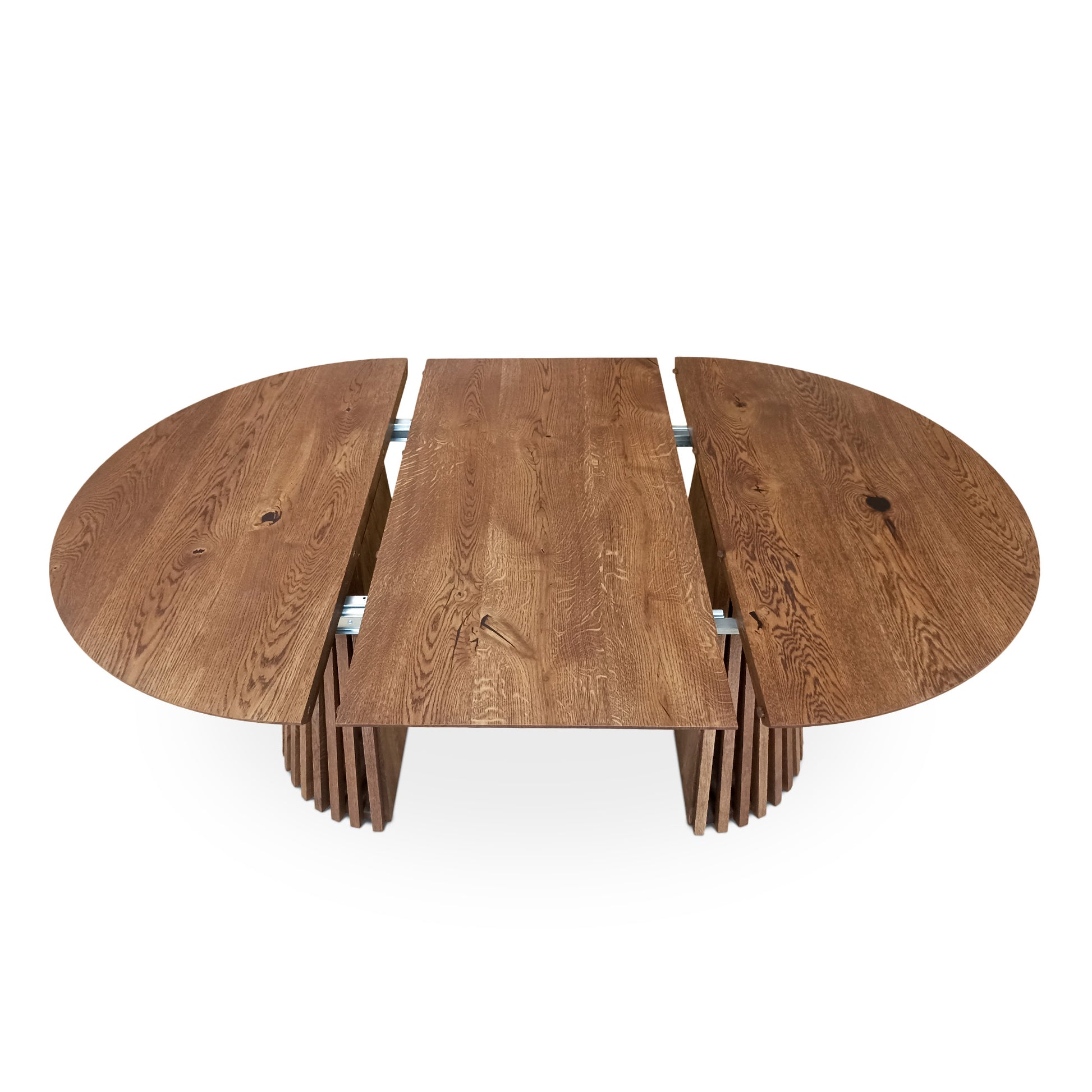 Vivien Extendable Round Dining Table in Chocolate Oak S10Home