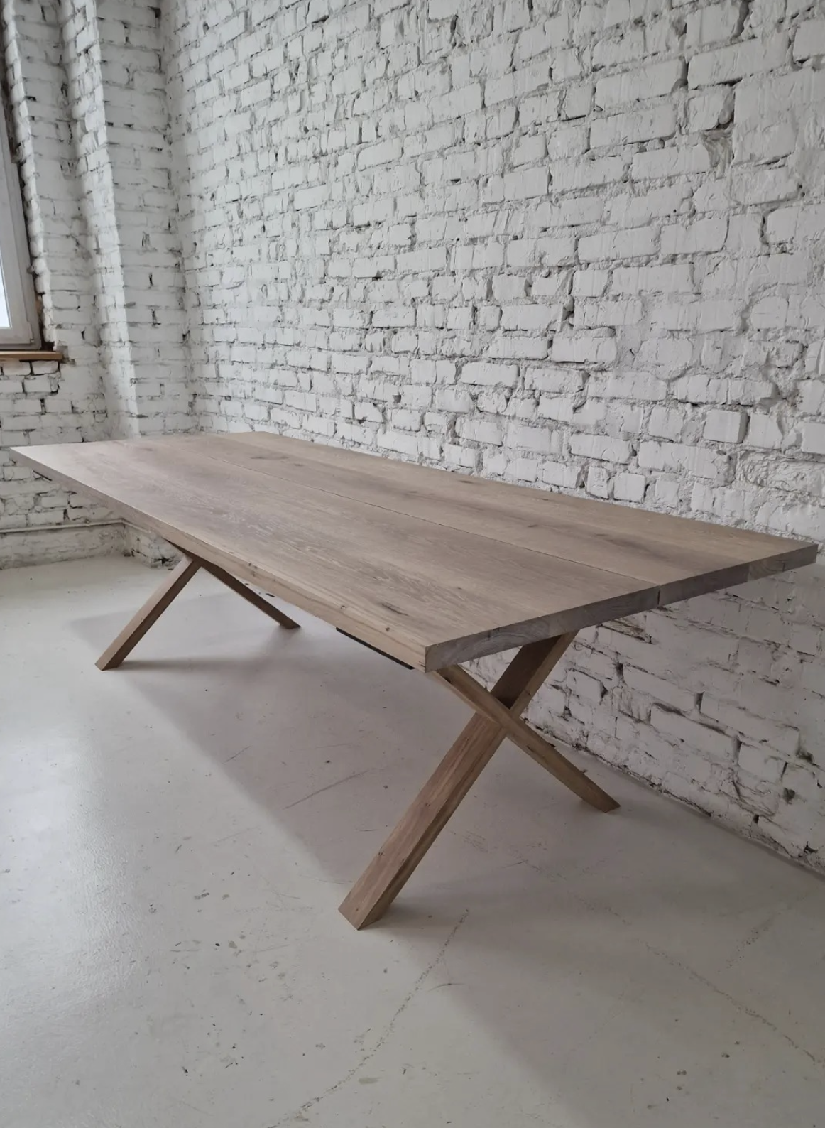 Cotton Oak Dining Table Extendable by S10Home