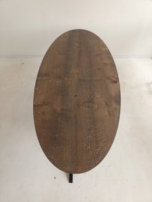 oval oak dining room table