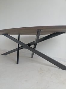 oval oak dining room table