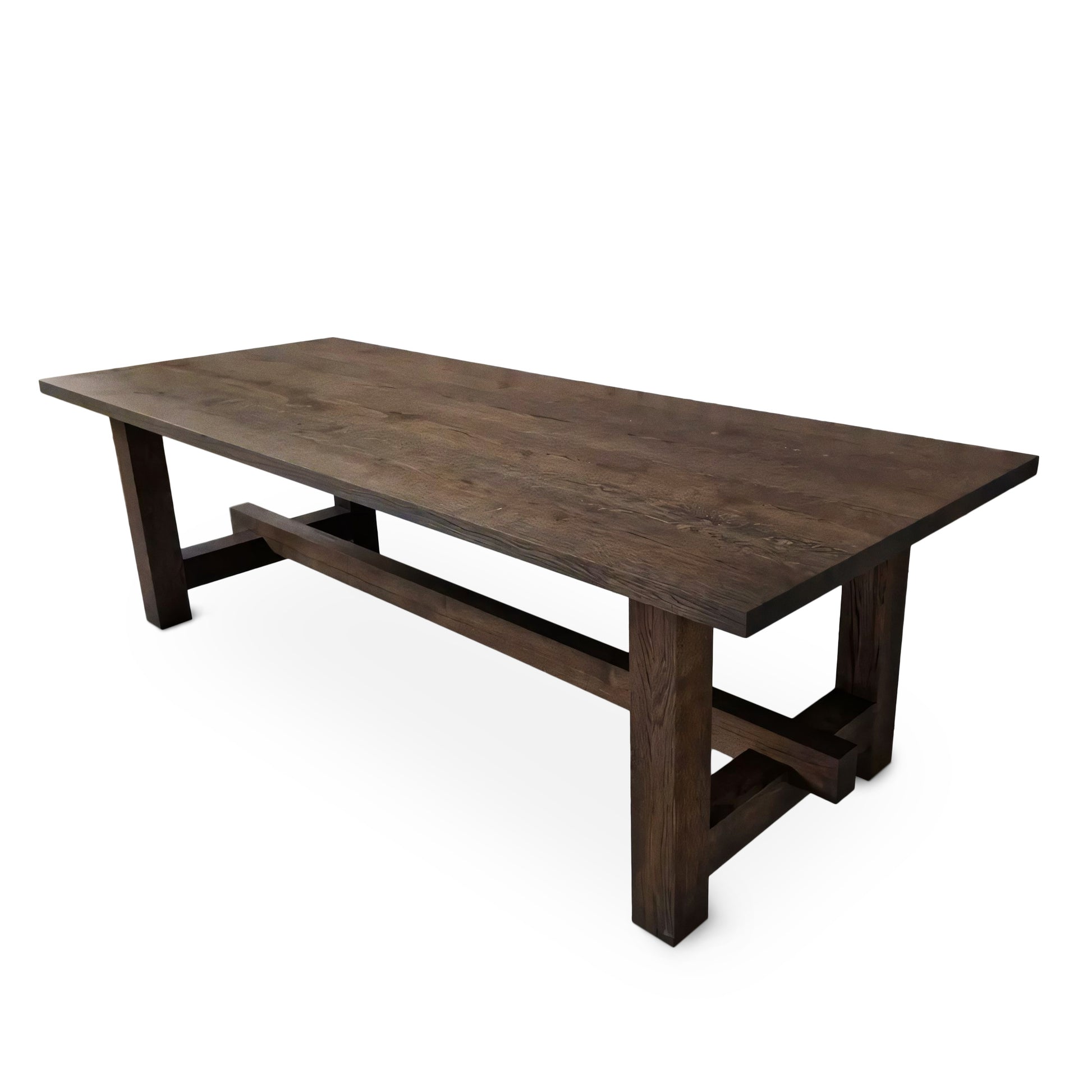 Rustic Extendable Dining Table in Chocolate Oak S10Home