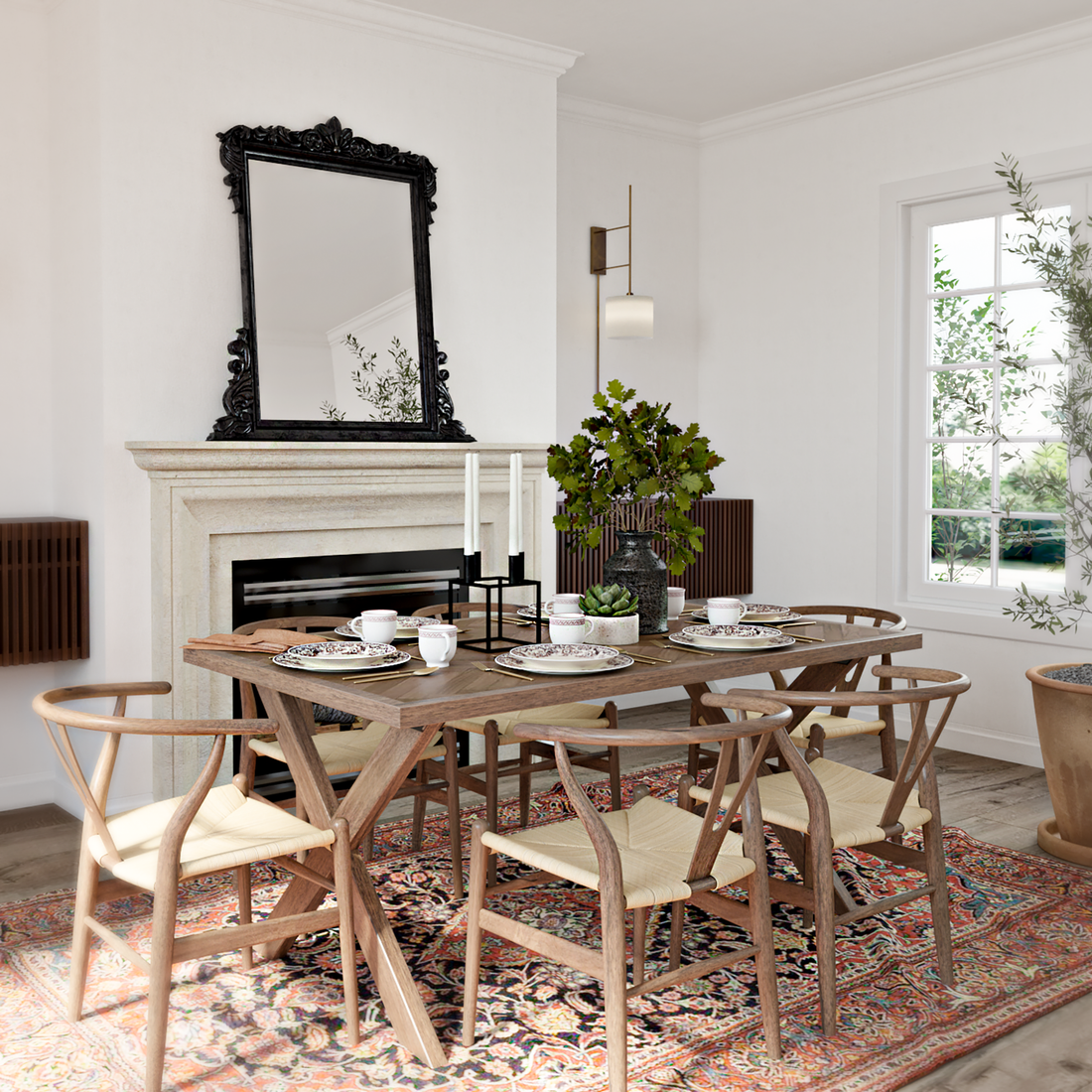 herringbone dining table