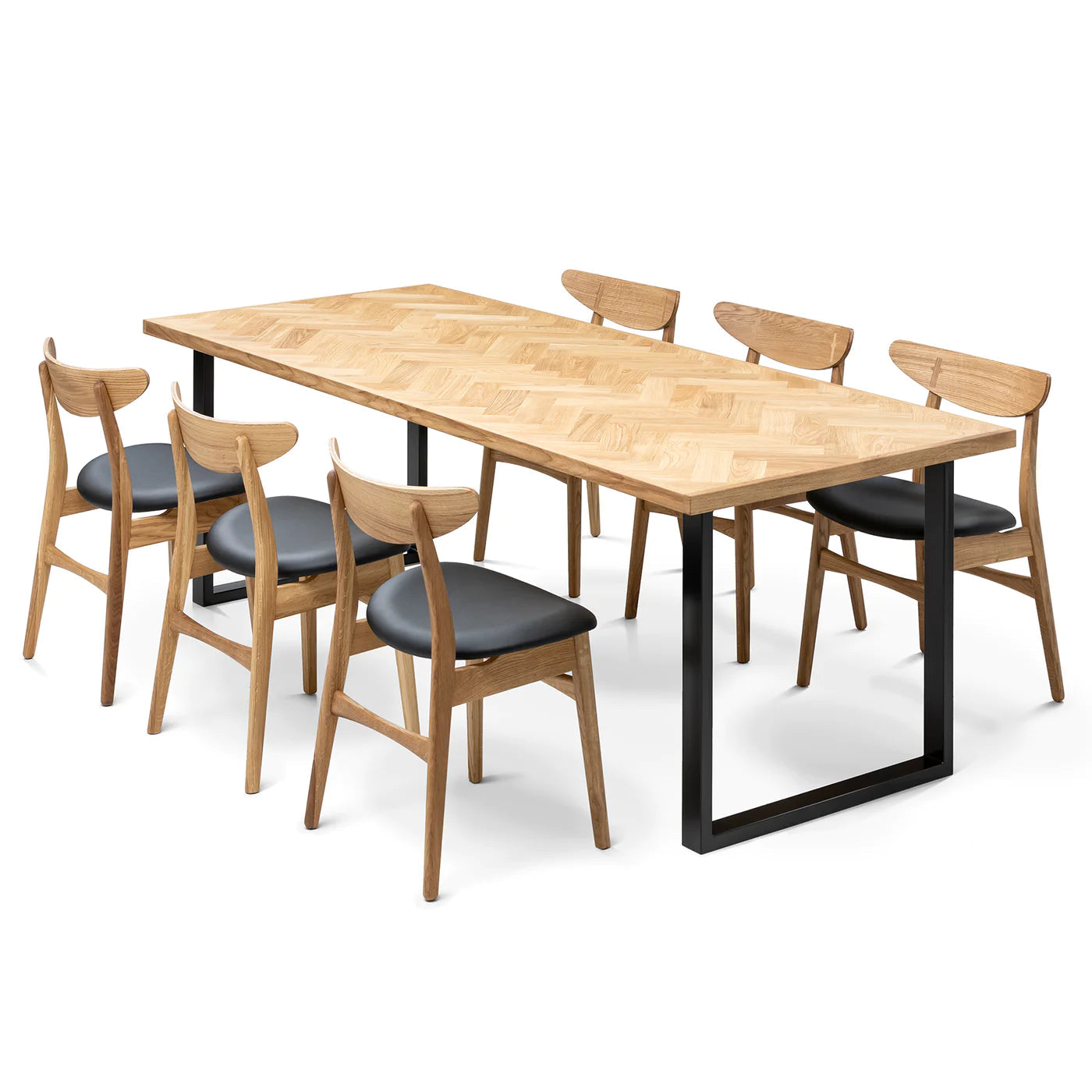 Pure Herringbone Dining Table Extendable - S10Home