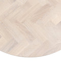 Astrid Extendable Round Herringbone Dining Table in Cotton by S10Home