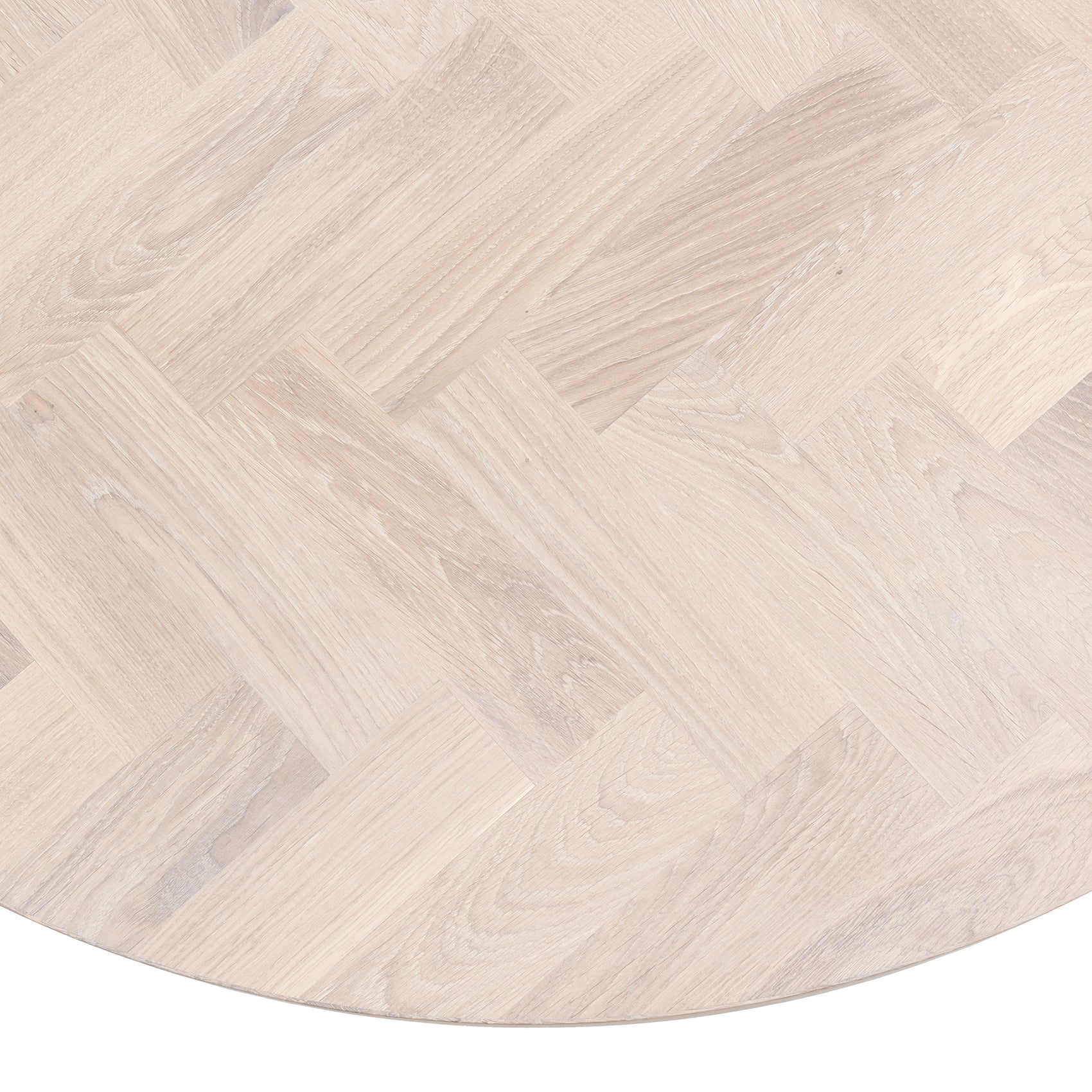 Astrid Extendable Round Herringbone Dining Table in Cotton by S10Home