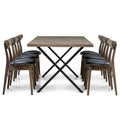 Astrid Charcoal Herringbone Dining Table Extendable by S10Home