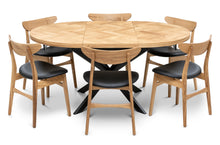 Astrid Extendable Round Herringbone Dining Table by S10Home