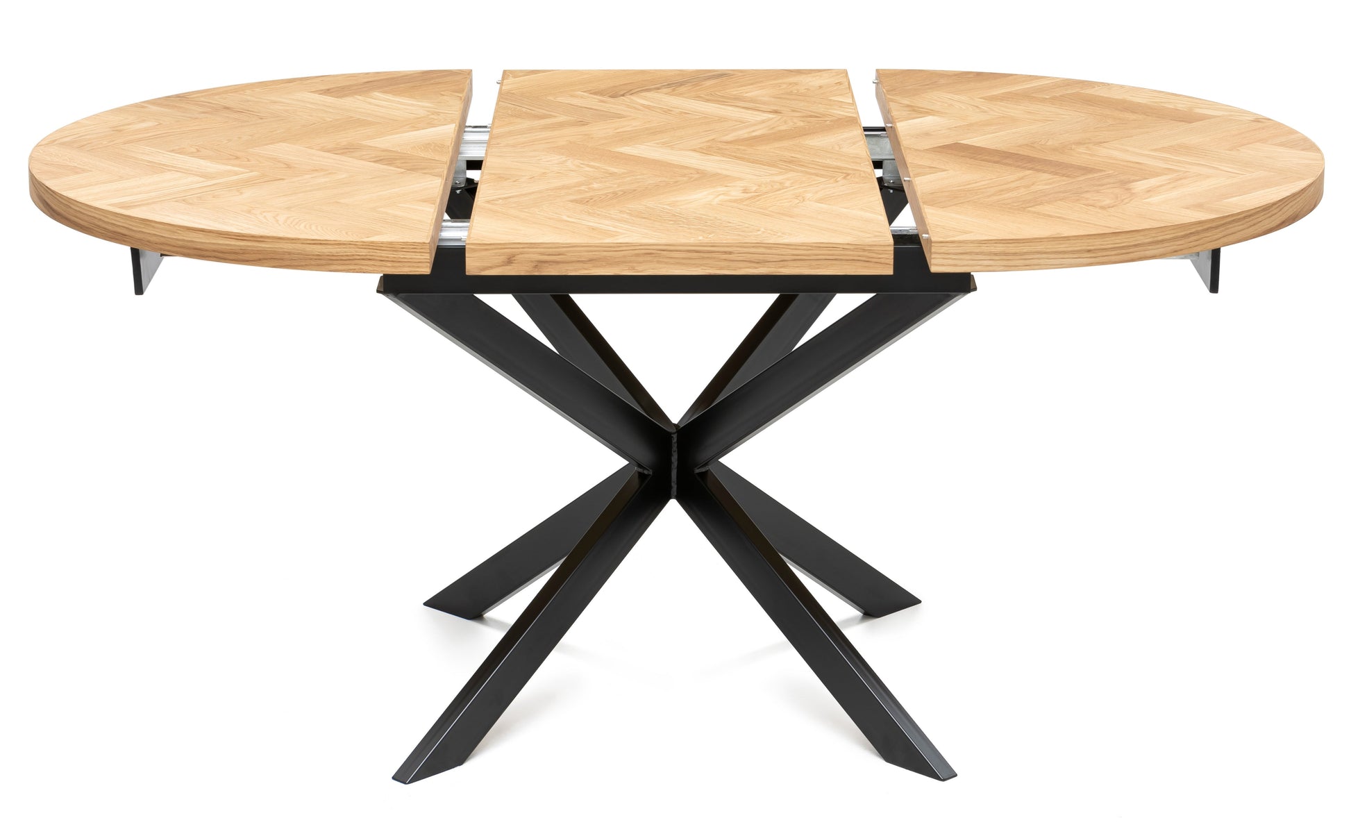 Astrid Extendable Round Herringbone Dining Table by S10Home