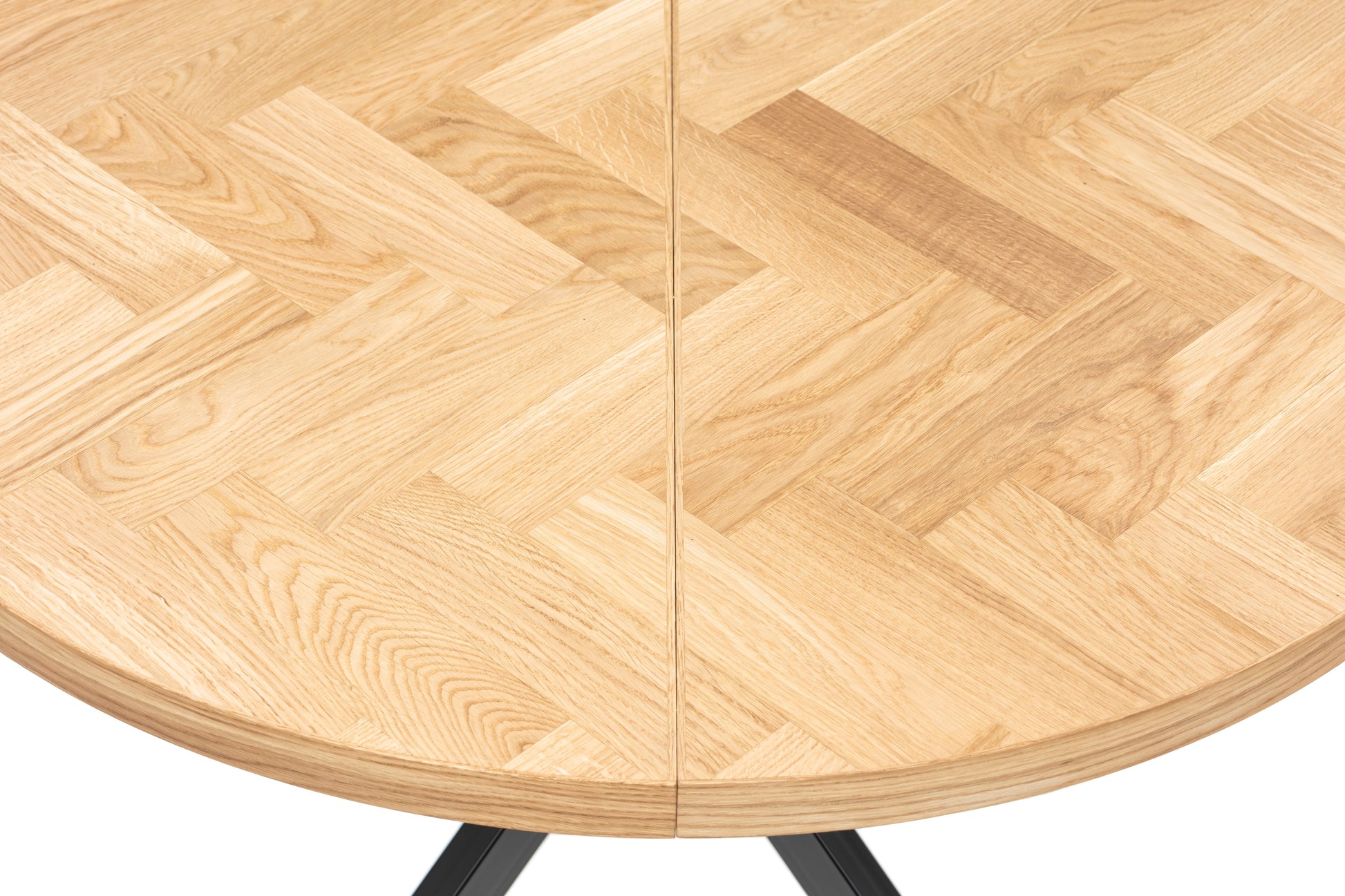 Astrid Extendable Round Herringbone Dining Table by S10Home