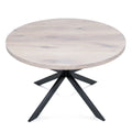 Round Oak Dining Table Extendable by S10Home