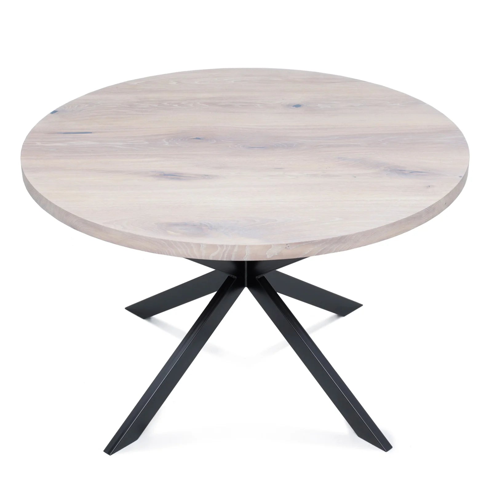 Round Oak Dining Table Extendable by S10Home