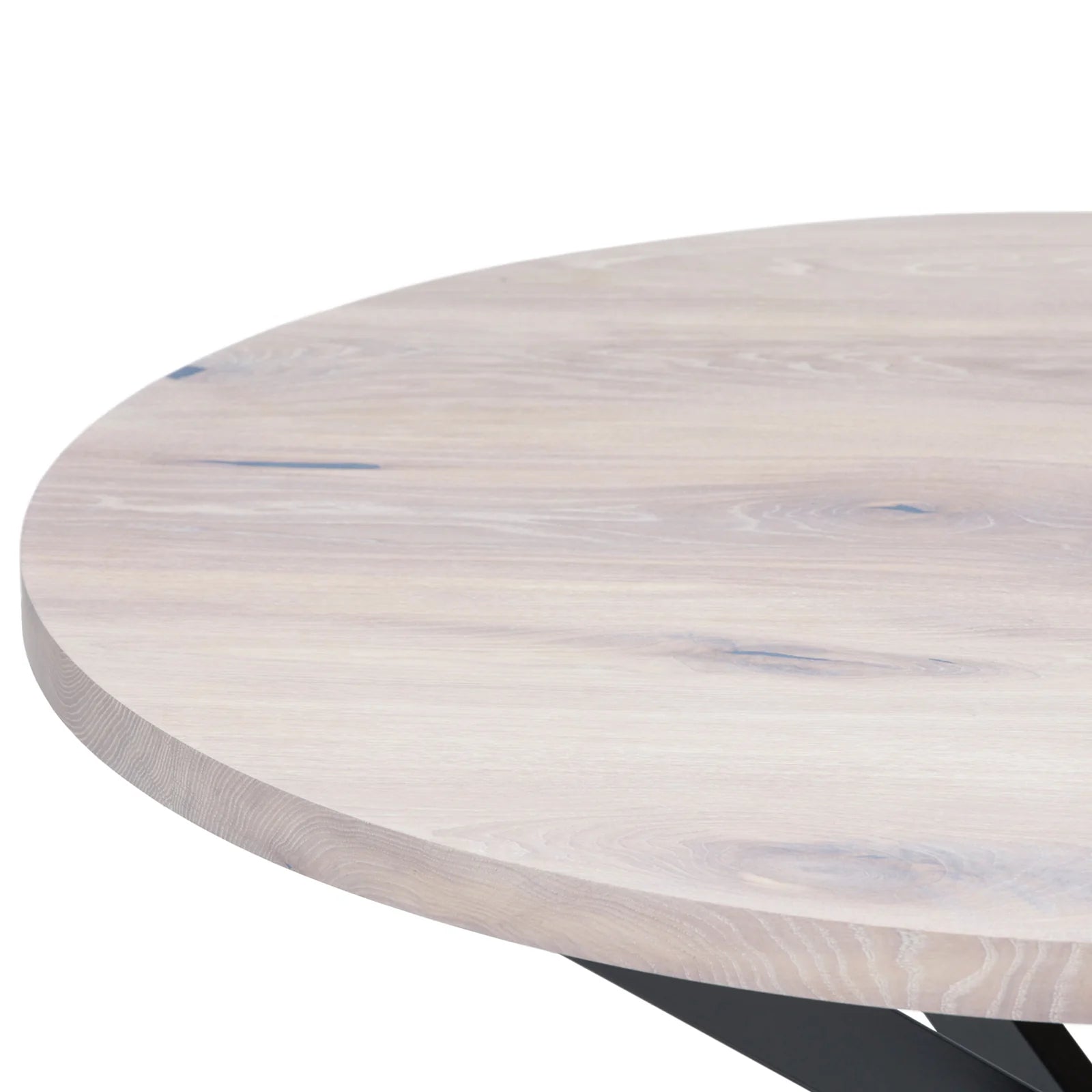 Round Oak Dining Table Extendable by S10Home