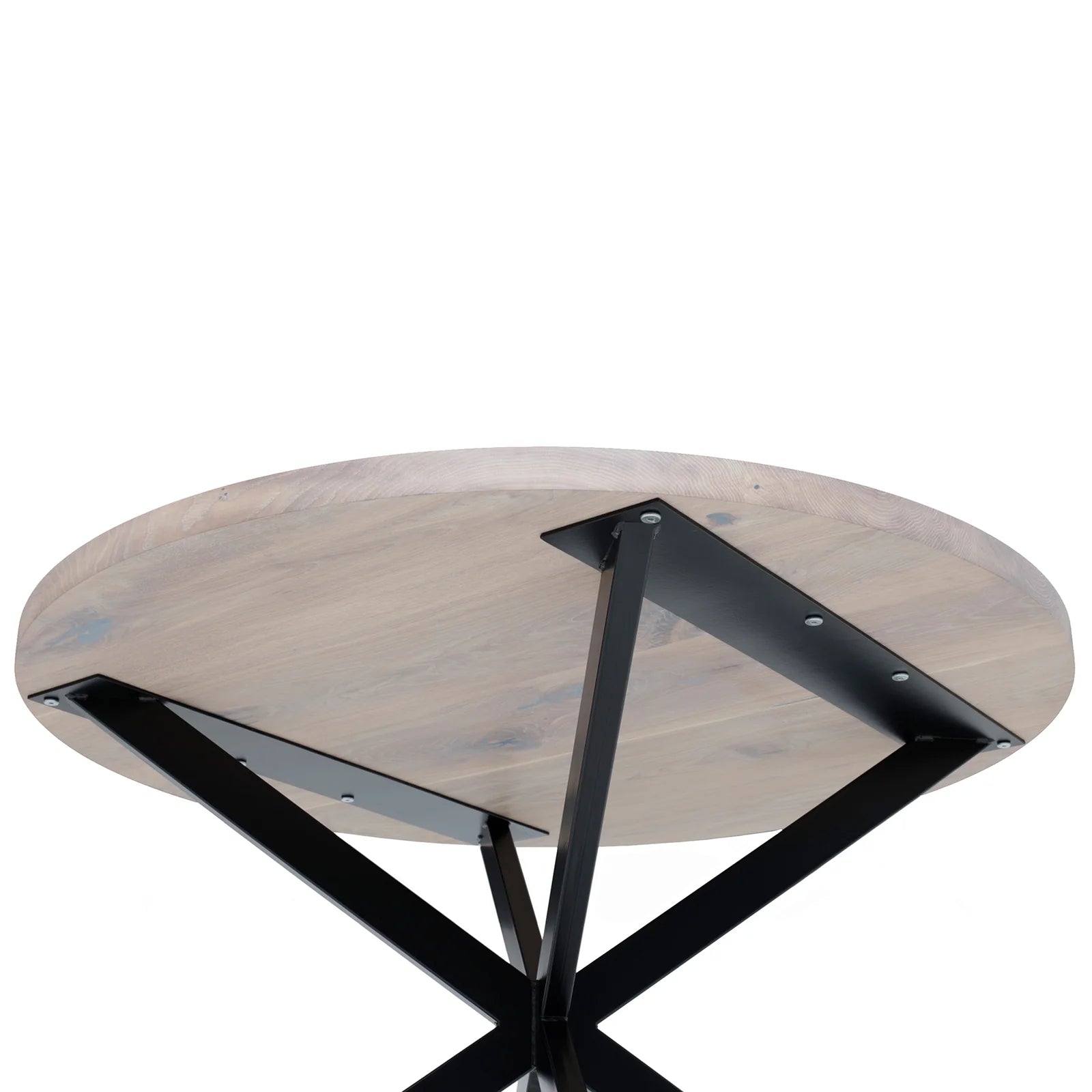 Round Oak Dining Table Extendable by S10Home