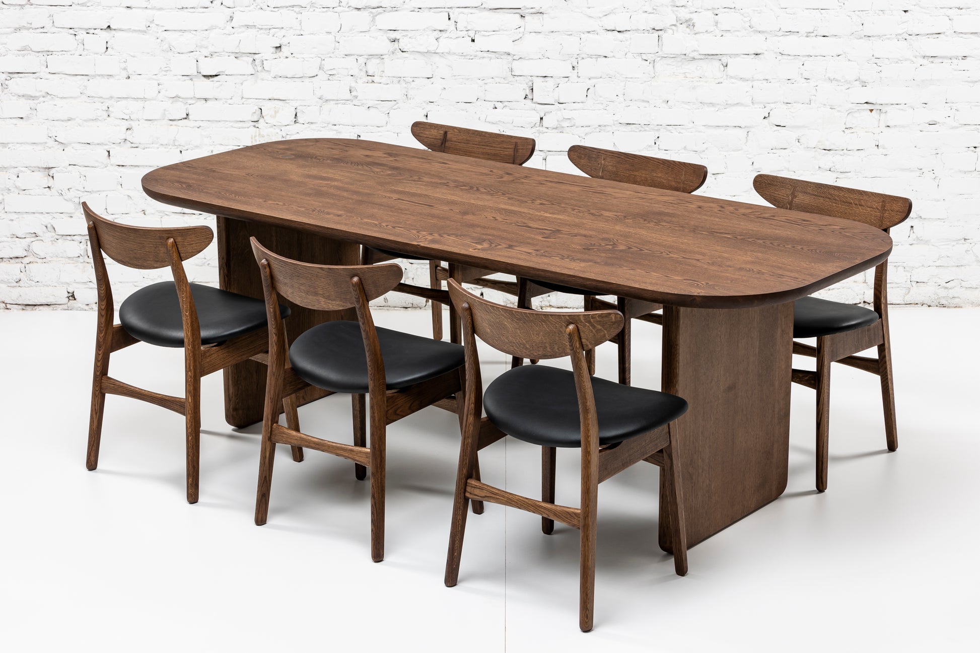 Heba Chocolate Dark Oak Dining Table - 140 x 80 cm / 5 Seater 160 x 80 cm / 6 Seater 180 x 90 cm / 7 Seater 200 x 100 cm / 8 Seater 220 x 100 cm / 9 Seater 240 x 100 cm / 10 Seater 300 x 100 cm / 12 Seater Custom Size - email us to contact@s10home.com by S10Home