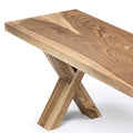 Walnut Bench, Natural, 2-6 Seater - S10Home