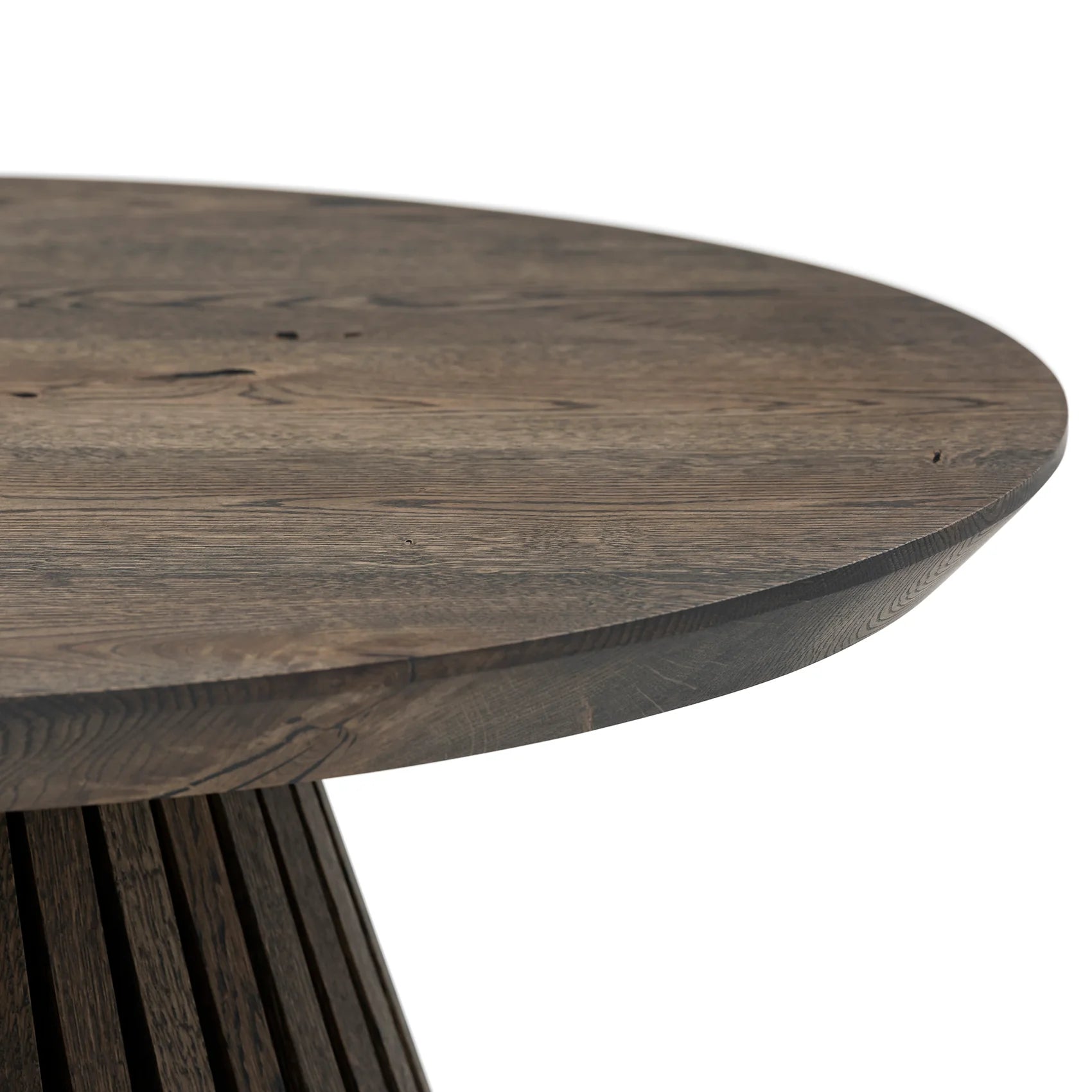 Charcoal Round Oak Coffee Table - S10Home