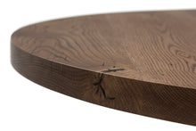 Round Dark Oak Dining Table Extendable by S10Home