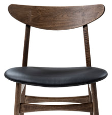 Eva Walnut Dining Chair Leather by S10Home