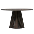 Vivien Round Dining Table Extendable in Charcoal Oak|S10Home